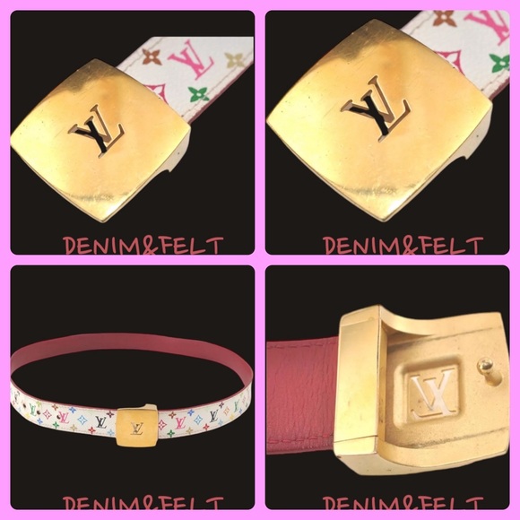 Louis Vuitton Women’s White/Multi Color Monogram Multicolor Ceinture Belt 85|34 - Picture 13 of 16